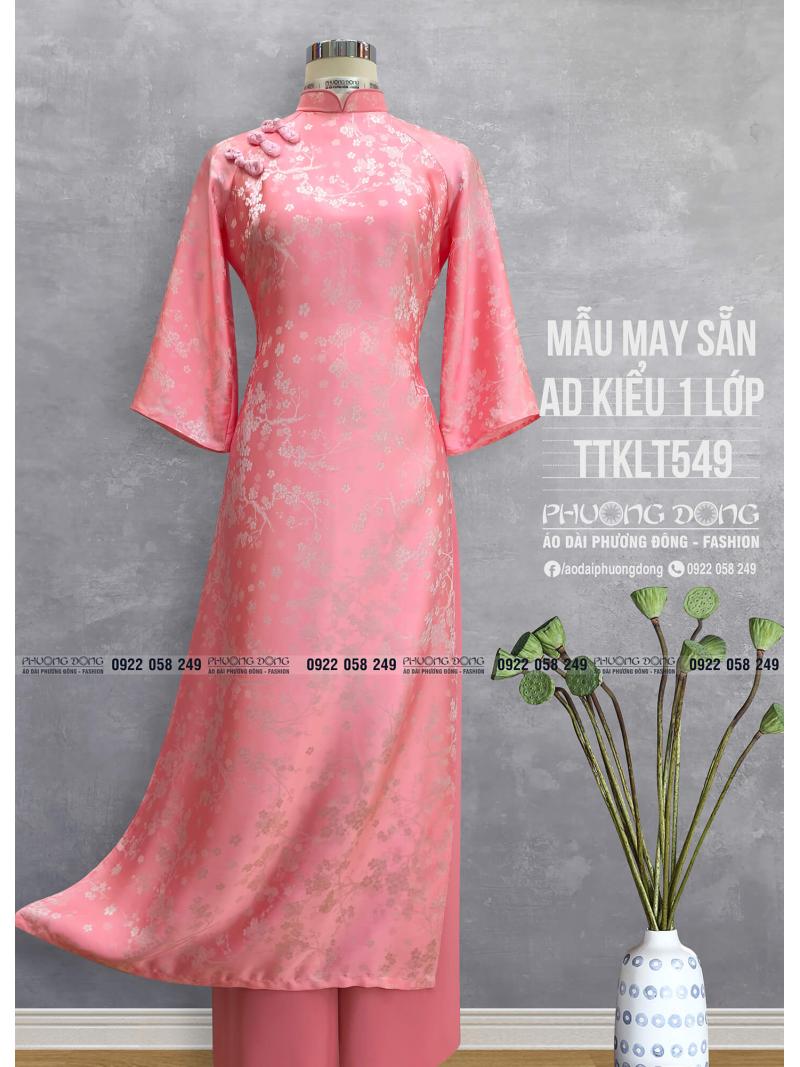 Áo Dài Phom Trẻ Gấm Lụa Phom Suông TTKLT549